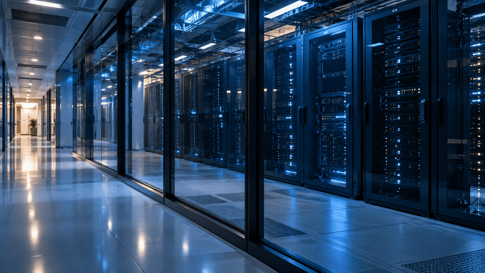 Server cabinets in a modern cloud data center